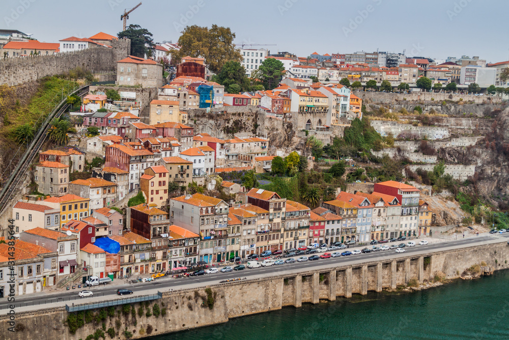 Cityscape of Porto with Douro river, Portugal