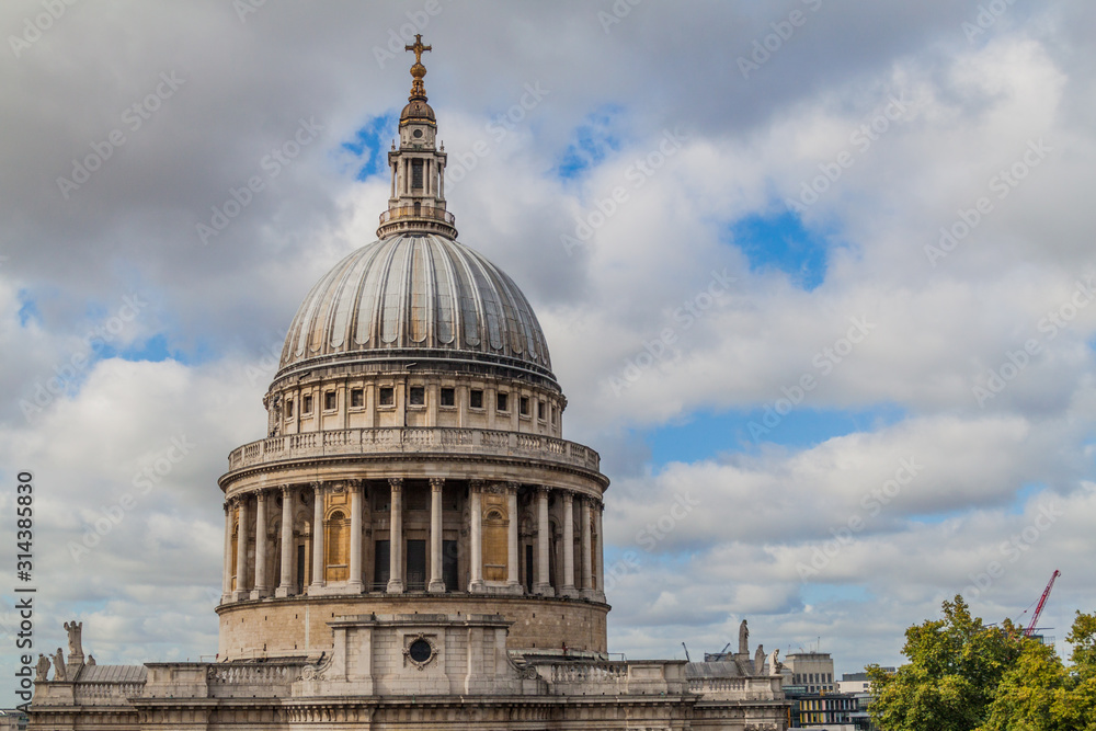 Cupola of St. Paul's Cathedral in London, United Kingdom