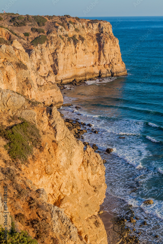 Rocky cliffs near Lagos, Portugal
