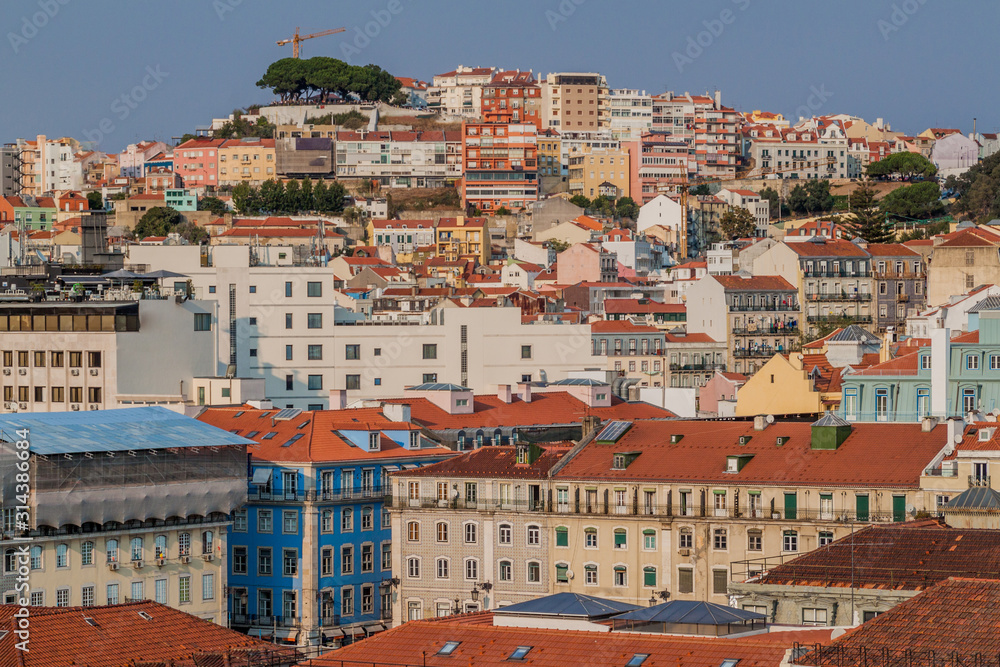 Skyline of Lisbon downtown, Portugal