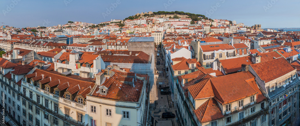 Skyline of Lisbon downtown, Portugal