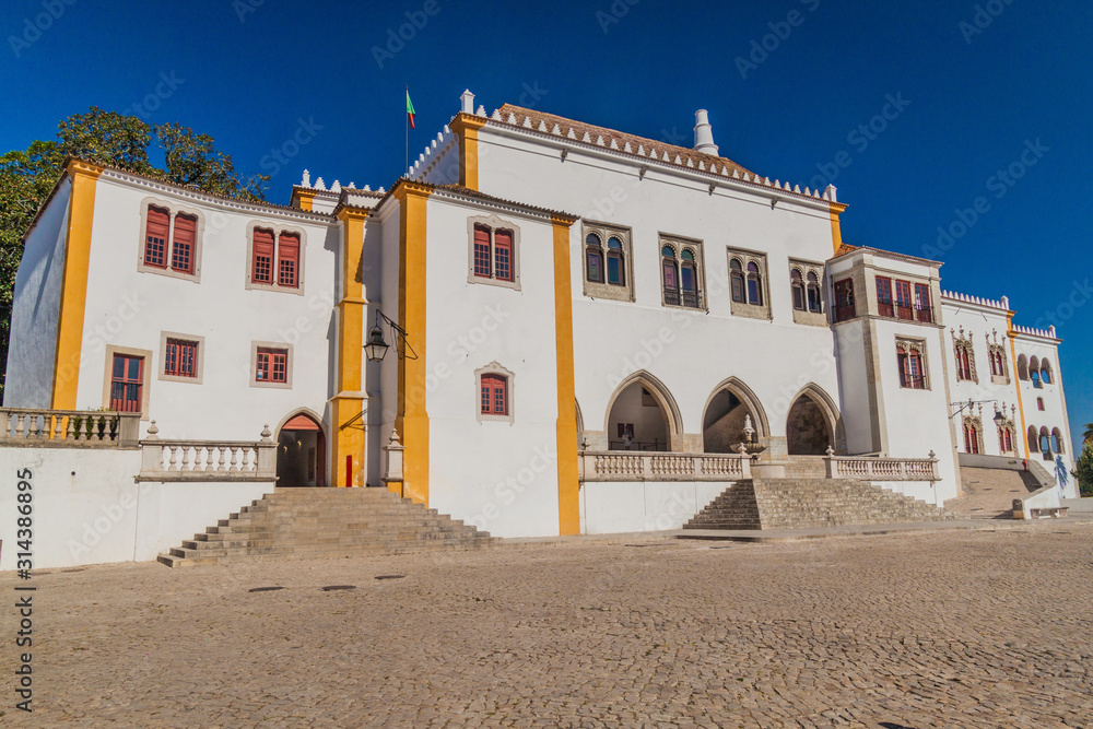 Fototapeta premium Sintra National Palace (Palacio Nacional de Sintra) in Portugal