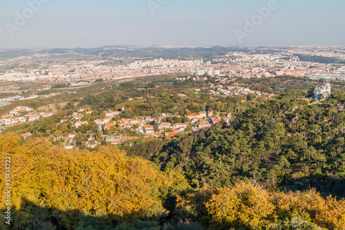 View from the Castelo dos Mouros castle in Sintra, Portugal
