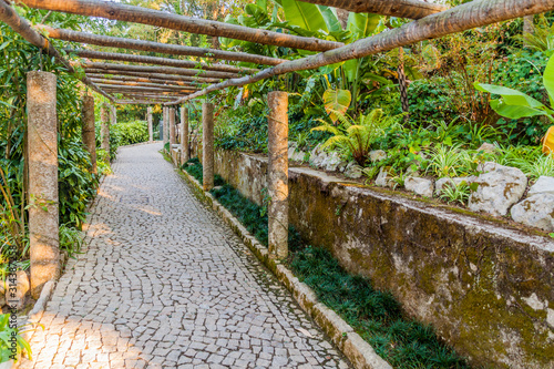 Path through Vila Sassetti in Sintra  Portugal