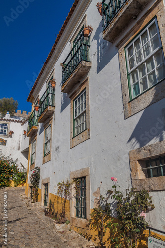 Fototapeta Naklejka Na Ścianę i Meble -  Old house in Obidos village, Portugal