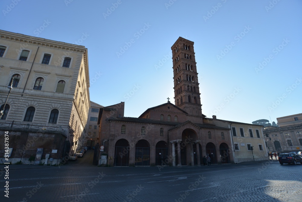 Fototapeta premium Bocca della Verità chiesa santa maria in cosmedin Roma