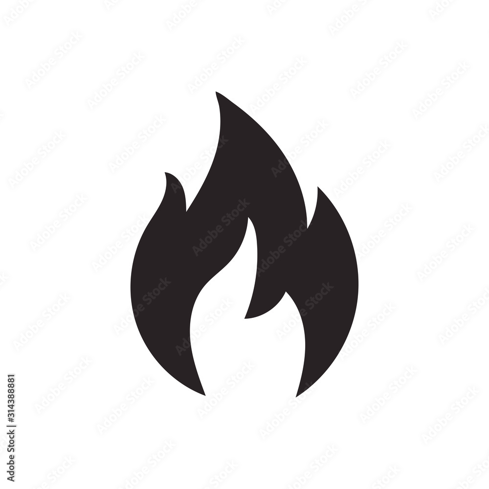 Fire flame logo vector illustration design template. Fire flame icon. Black icon isolated on white background. Fire flame silhouette. Simple icon. Fire flame logo vector illustration design template. Fire flame icon. Black icon isolated on white background. Fire flame silhouette. Simple icon.