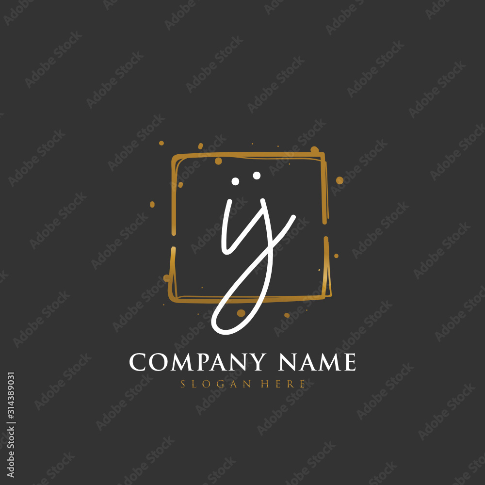 Handwritten initial letter I J IJ for identity and logo. Vector logo template with handwriting and signature style. Handwritten initial letter I J IJ for identity and logo. Vector logo template with handwriting and signature style.