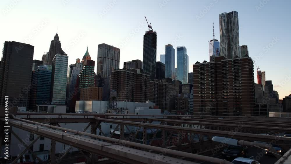 NYC Manhattan skyscraper buildings skyline in New York City. Concept of New York as historic city, financial center, tourist travel destination in USA. NYC Manhattan skyscraper buildings skyline in New York City. Concept of New York as historic city, financial center, tourist travel destination in USA.