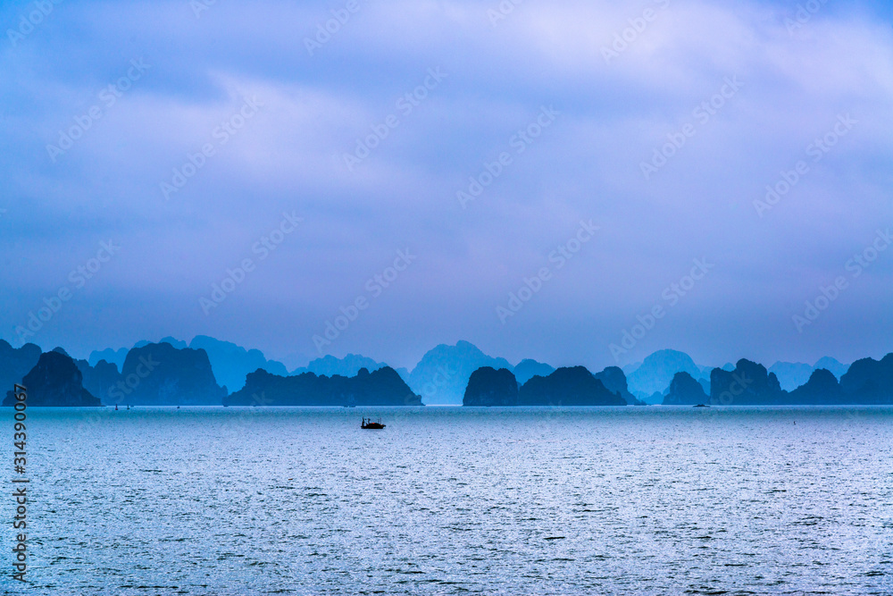 Natural scenery of Halong Bay, Vietnam