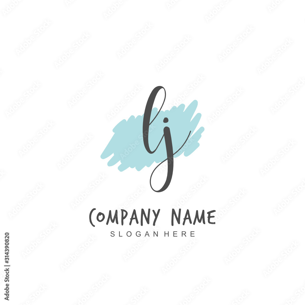 Handwritten initial letter L J LJ for identity and logo. Vector logo template with handwriting and signature style. Handwritten initial letter L J LJ for identity and logo. Vector logo template with handwriting and signature style.