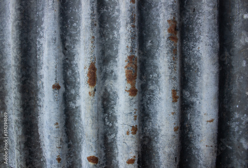 Old rusty zinc wall background, rusty zinc texture.