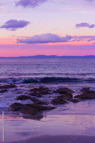 Sunset over the sea