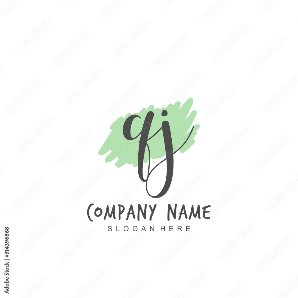 Handwritten initial letter Q J QJ for identity and logo. Vector logo template with handwriting and signature style. Handwritten initial letter Q J QJ for identity and logo. Vector logo template with handwriting and signature style.