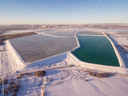 Bashkir Soda Company. Sewage treatment of chemical plant. photo