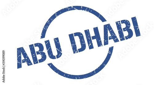 Abu Dhabi stamp. Abu Dhabi grunge round isolated sign