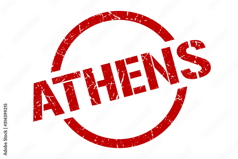 Athens stamp. Athens grunge round isolated sign Athens stamp. Athens grunge round isolated sign