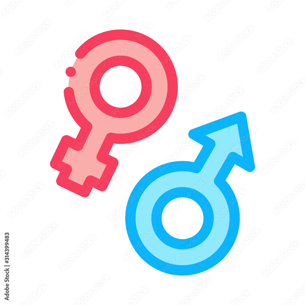 Man Woman Symbols Icon Vector. Outline Man Woman Symbols Sign. Isolated Contour Symbol Illustration Man Woman Symbols Icon Vector. Outline Man Woman Symbols Sign. Isolated Contour Symbol Illustration