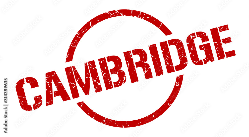 Cambridge stamp. Cambridge grunge round isolated sign Cambridge stamp. Cambridge grunge round isolated sign