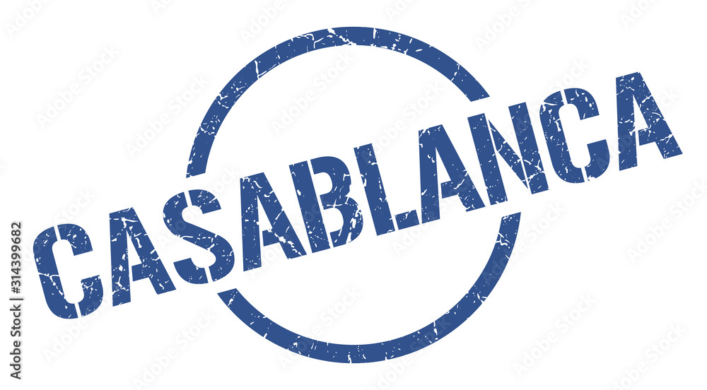 Casablanca stamp. Casablanca grunge round isolated sign Casablanca stamp. Casablanca grunge round isolated sign