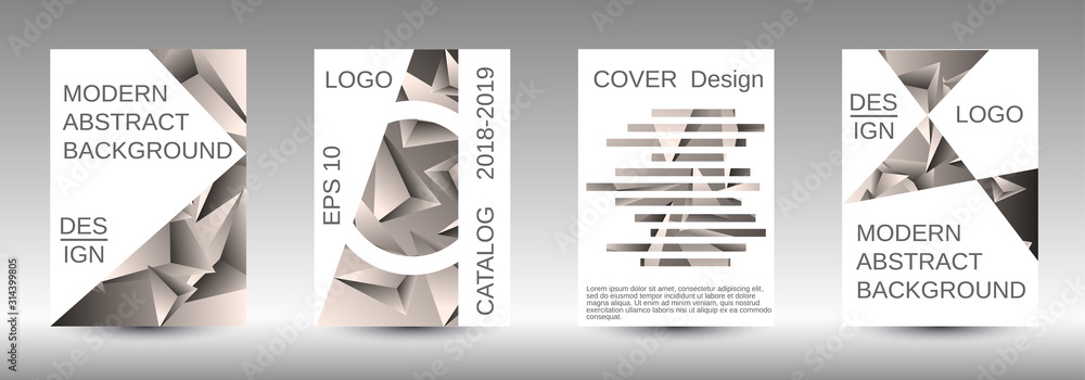 Naklejka premium A set of modern abstract covers.