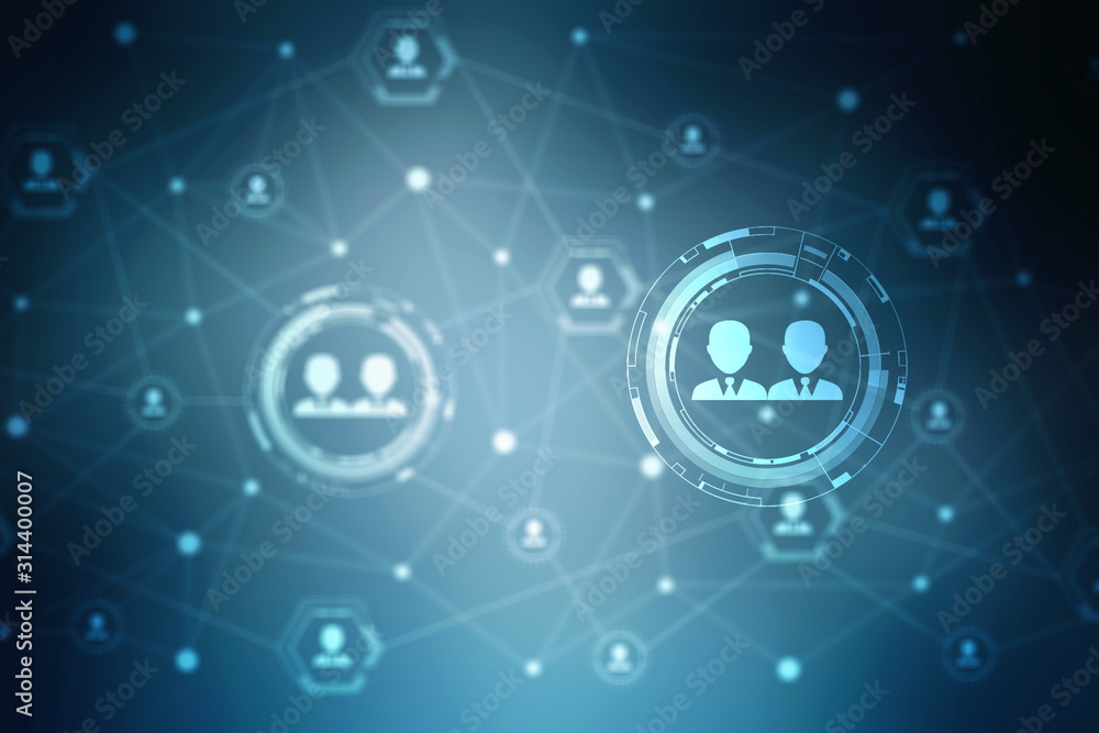 Obraz premium 2d illustration Business Network concept