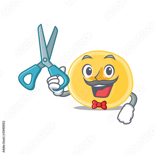 Smiley Funny Barber banana chips cartoon character design style