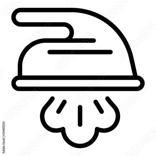 Vapor iron icon. Outline vapor iron vector icon for web design isolated on white background