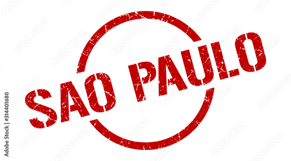 Sao Paulo stamp. Sao Paulo grunge round isolated sign Sao Paulo stamp. Sao Paulo grunge round isolated sign
