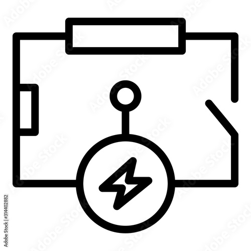 Electric circuit scheme icon. Outline electric circuit scheme vector icon for web design isolated on white background