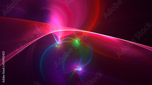 Fractal 3D rendering abstract and shiny background