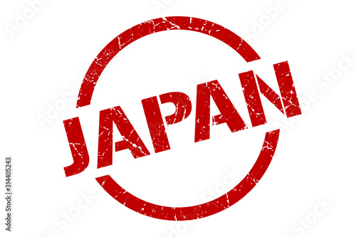 Japan stamp. Japan grunge round isolated sign