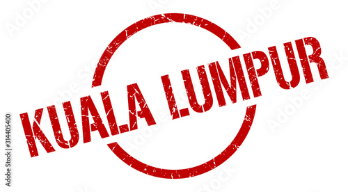 Canvas Print Kuala Lumpur stamp. Kuala Lumpur grunge round isolated sign