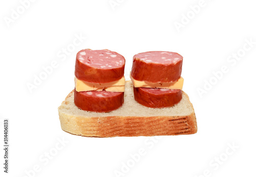 Sandwich with Sausage and Cheese