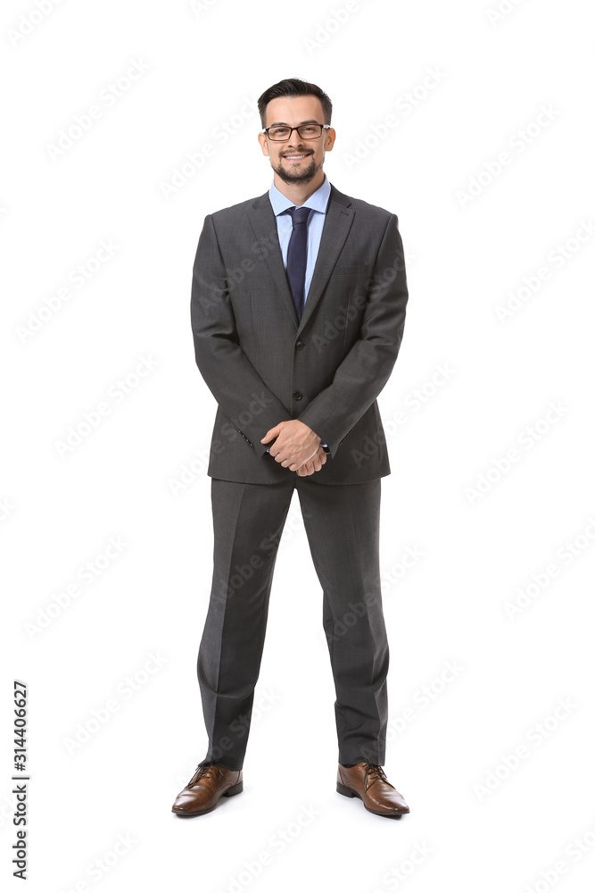 Portrait of handsome businessman on white background Portrait of handsome businessman on white background