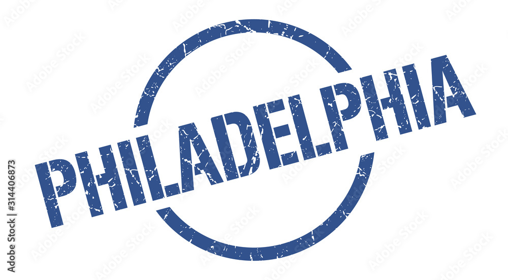 Philadelphia stamp. Philadelphia grunge round isolated sign Philadelphia stamp. Philadelphia grunge round isolated sign