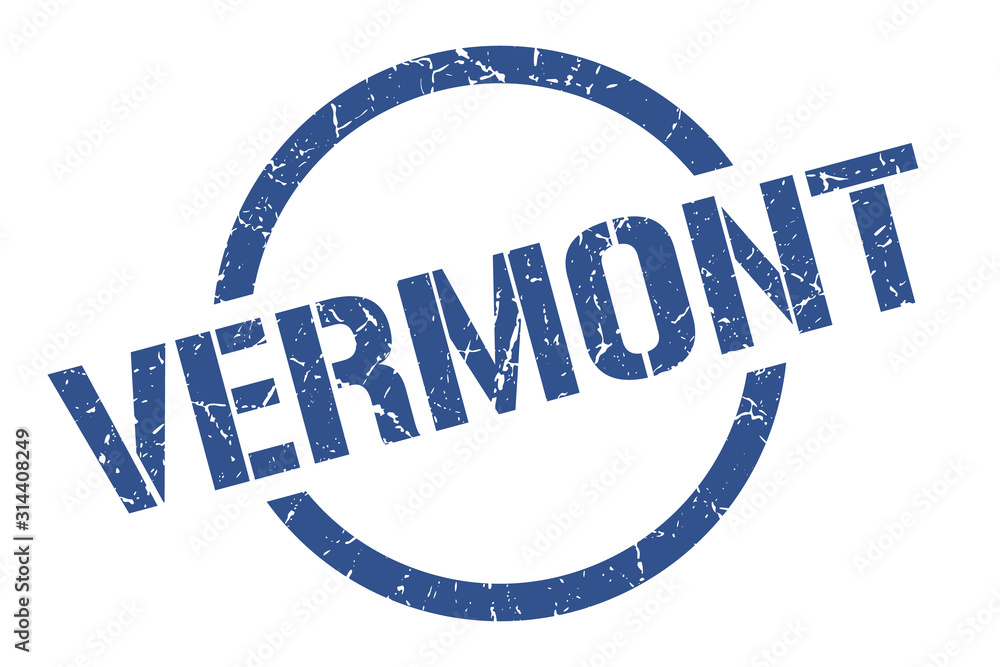 Vermont stamp. Vermont grunge round isolated sign Vermont stamp. Vermont grunge round isolated sign