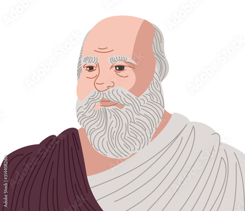 wise old greek philosopher socrates 