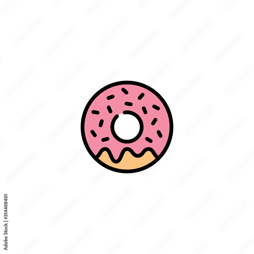 Donut Icon Logo Template