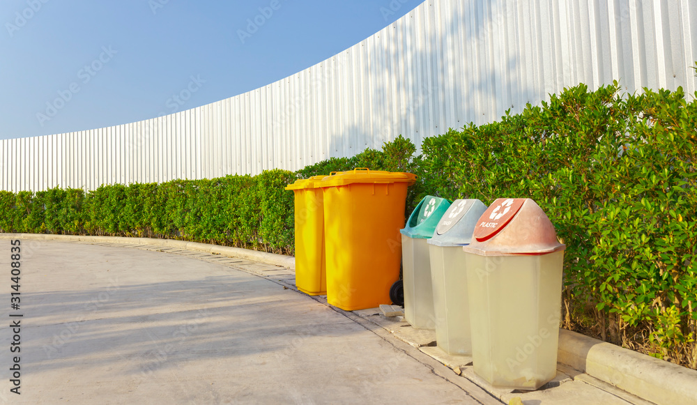Fototapeta premium Different types of trash for the community