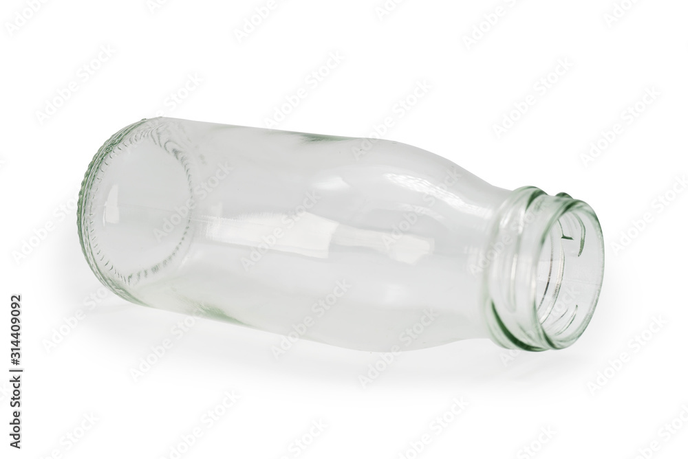 empty bottle glass isolated include clipping path on white background empty bottle glass isolated include clipping path on white background