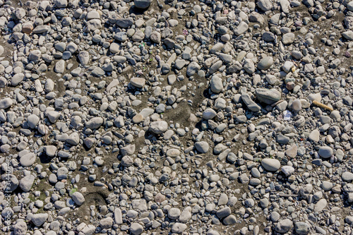 gravel texture background top view