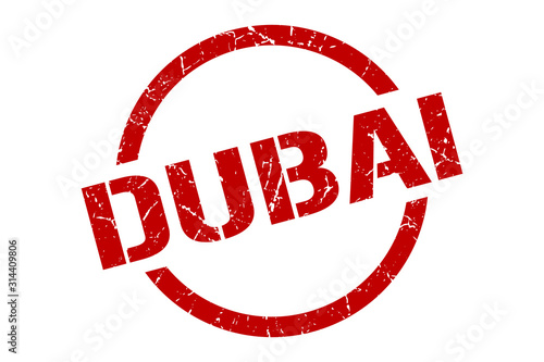 Dubai stamp. Dubai grunge round isolated sign