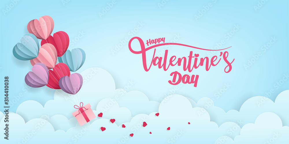Valentine's Hearts Abstract on Blue Background. Valentines Day Wallpaper. Heart Holiday Backdrop, Vector illustration.