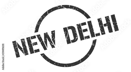 New Delhi stamp. New Delhi grunge round isolated sign