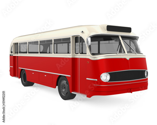 Old Vintage Bus Isolated