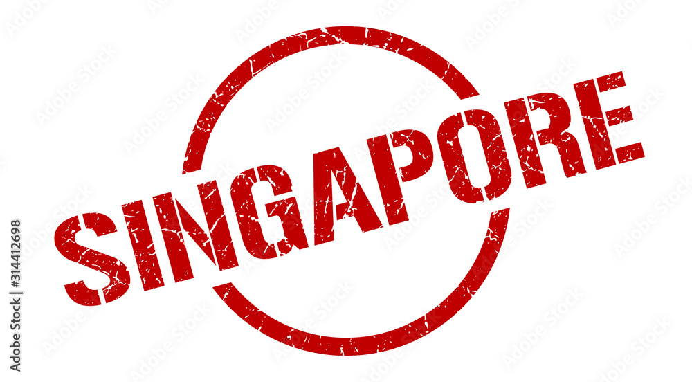 Singapore stamp. Singapore grunge round isolated sign Singapore stamp. Singapore grunge round isolated sign