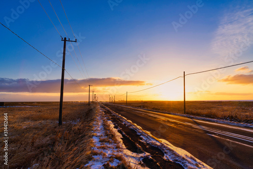 早朝の野付半島