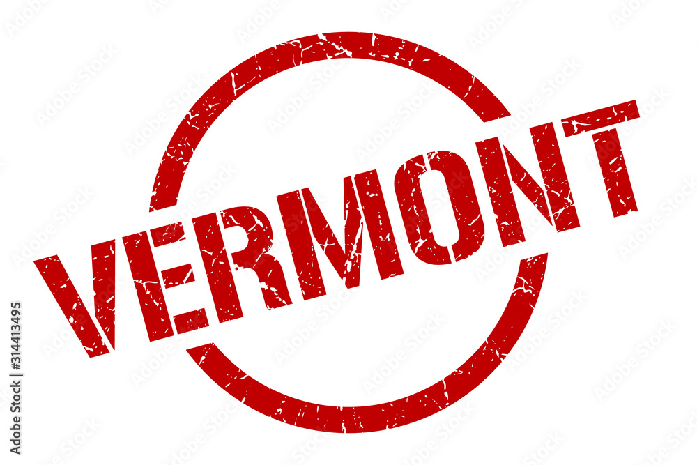 Vermont stamp. Vermont grunge round isolated sign Vermont stamp. Vermont grunge round isolated sign
