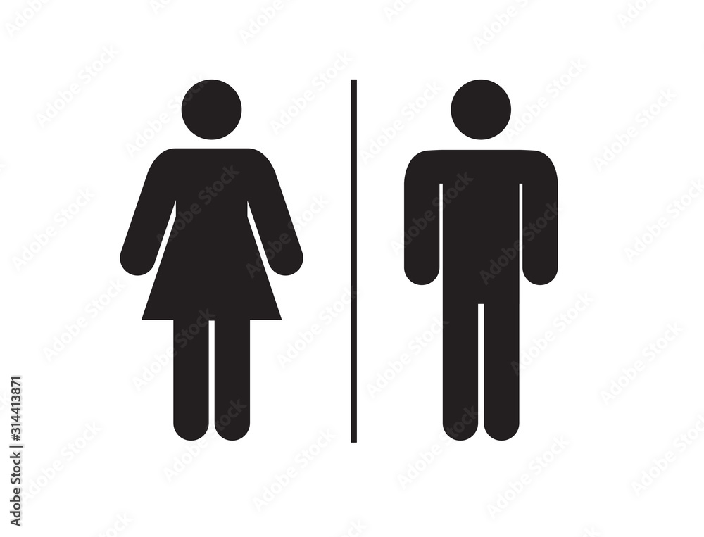 Men and women restroom icon sign. toilet sign, vector illustration Men and women restroom icon sign. toilet sign, vector illustration